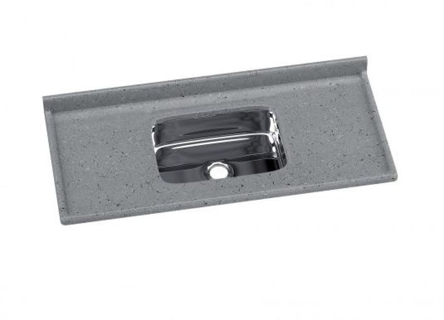 Pia Roralit Cinza com Cuba Inox 120 X 55cm