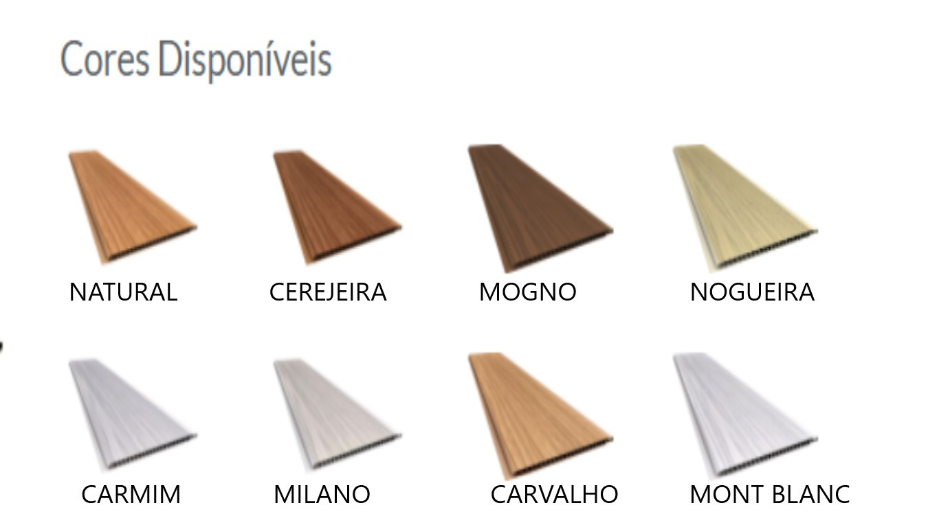 Forro Pvc Sob Enc. 20cm X 10mm Texturizado Junta Normal Plasbil Cores