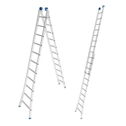 Escada Aluminio Extensivel 2 X 11 Degraus - Total Aberta: 5,61mt