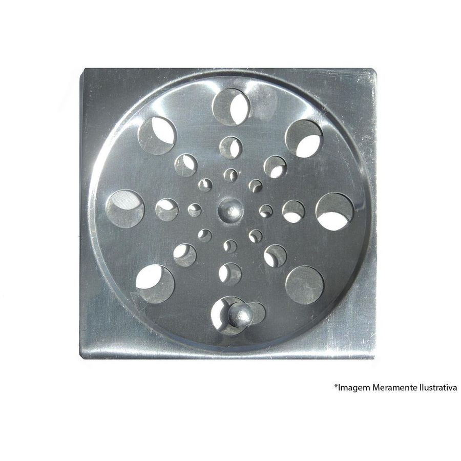 Grelha Aço Inox Overtime com Fecho Quadrado 10cm