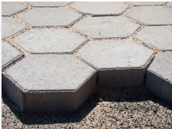 Bloqueto Sextavado de Concreto 30x30x6cm (m2)