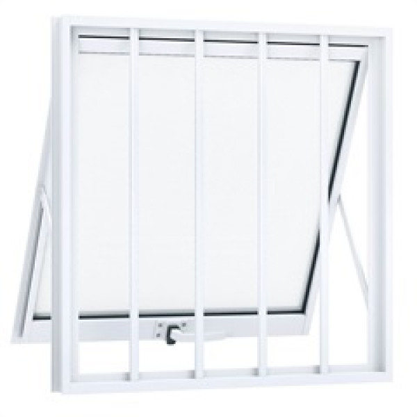 Jan Alum 0,60 X 0,60 Maxiar C/ Grade Branco