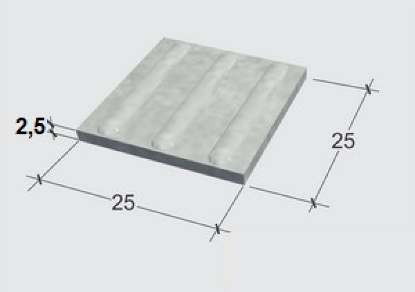 Laje Tatil 25 X 25 Direcional Natural Concreto