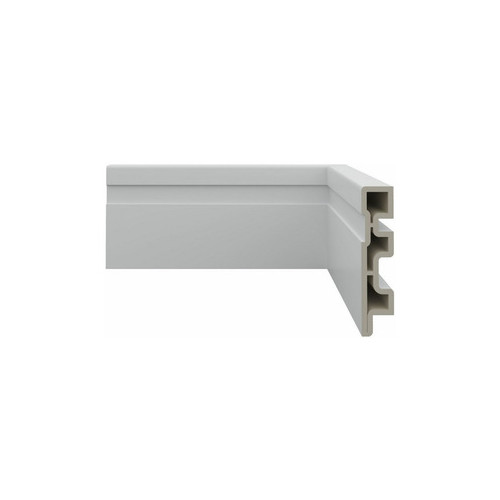 Rodape 07cm Wpc Frisado Branco Barra:2,40 Eco Wpc70