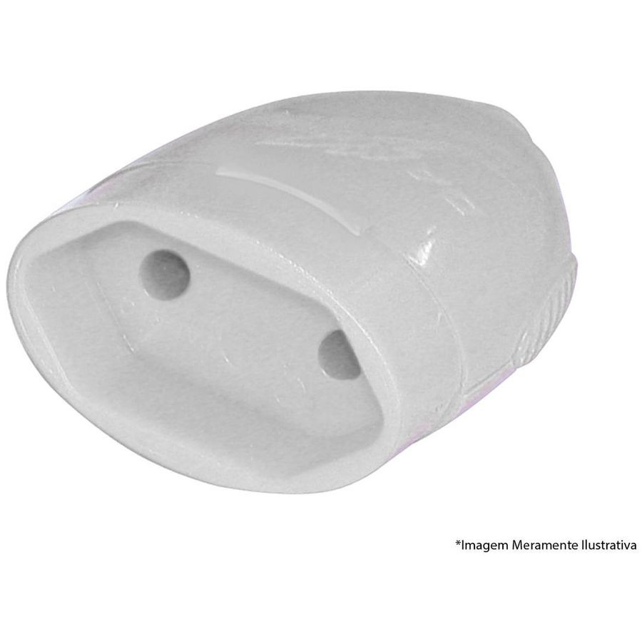 Plug Desmontável Fêmea 2p+t Ate 20a/250v Branco R1612 com 12 Peças - Daneva