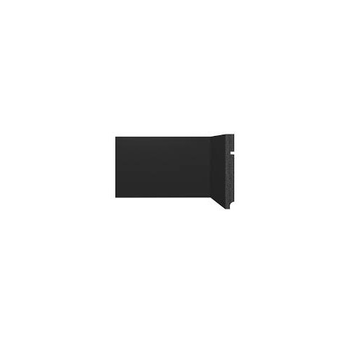 Rodape 10cm Poliestireno Liso Preto Barra:2,40m
