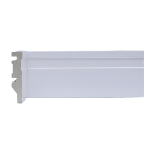 Rodape 07cm Poliestireno Frisado Branco Barra 2,40 Gr70f