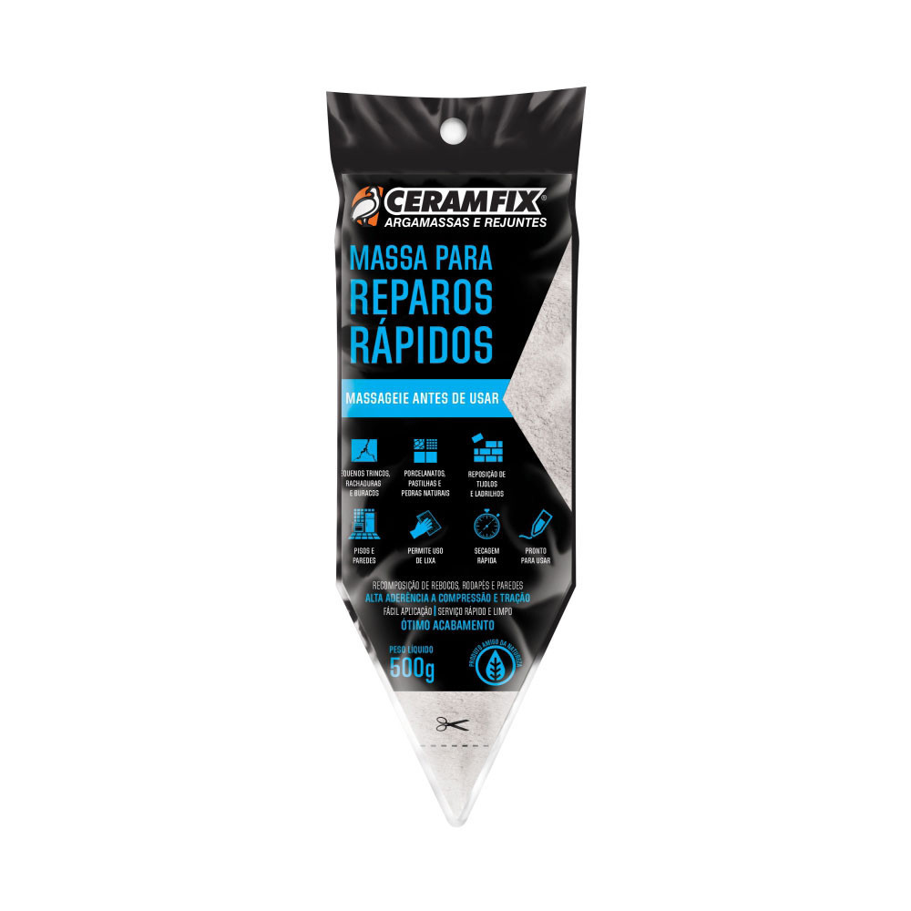 Massa para Reparos Rapido Br 500g Ceramfix