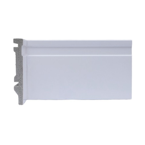 Rodape 10cm Poliestireno Frisado Branco Barra 2,40 Gr100f