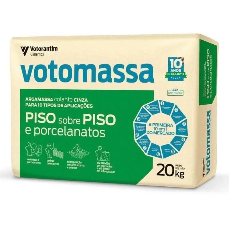 Cimento Cola Piso/piso e Porc. Interno/externo Votoran (10 em 1)