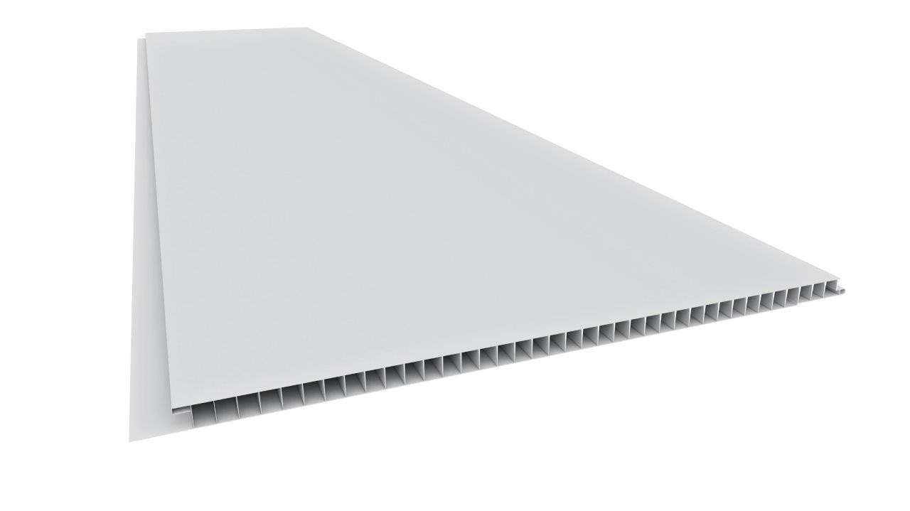 Forro Pvc Sob Enc. 20cm X 7mm Liso Branco Junta Seca Plasbil