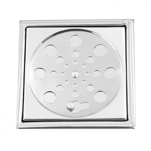 Conj Grelha C/aro + Porta Grelha 15x15 Quad C/fecho Inox