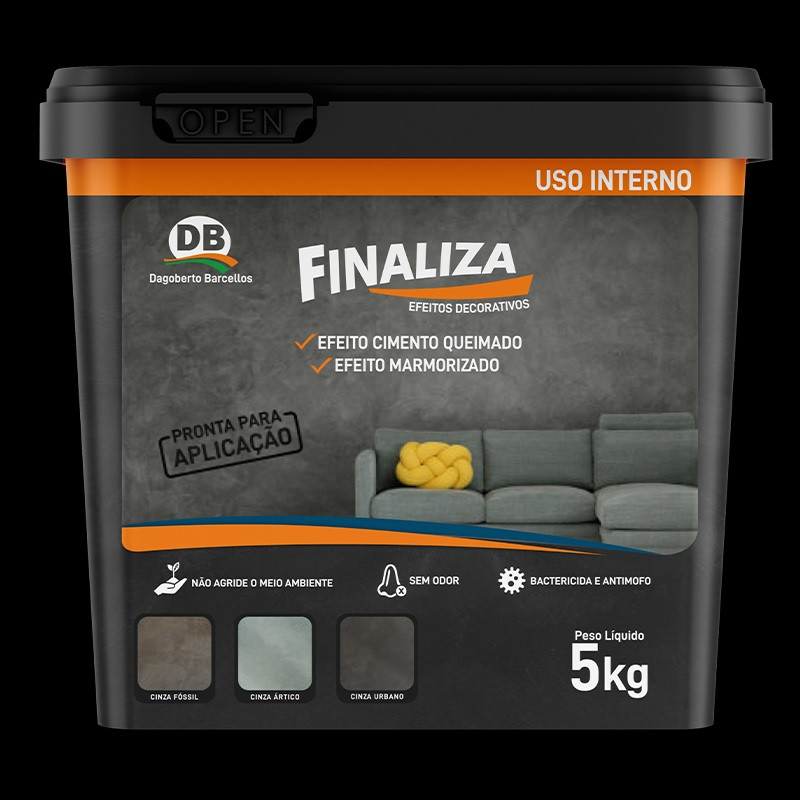 Massa Finaliza Efeito Cimento (cinza Urbano) 5kg Db