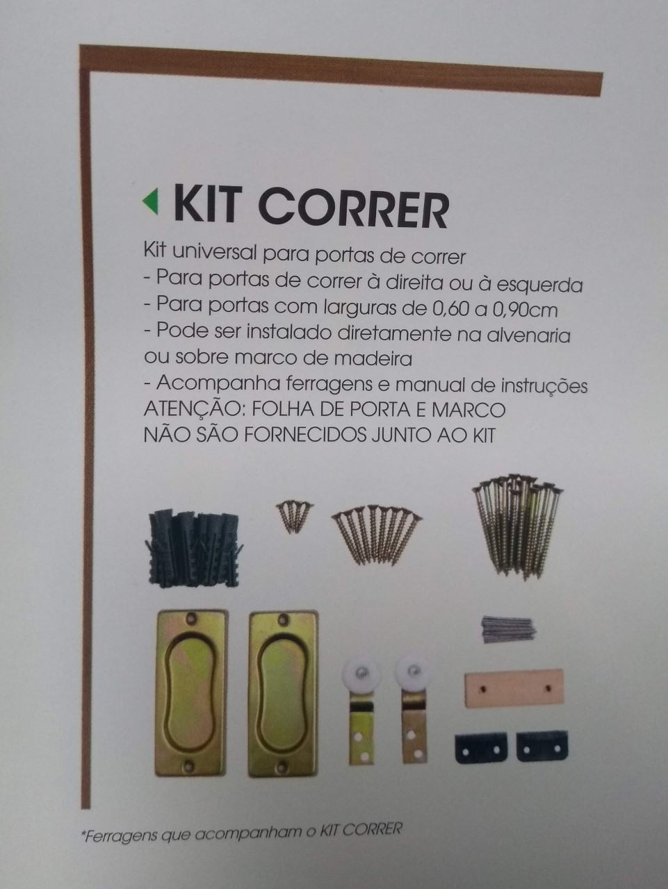 Kit P/porta Correr Euc (sem a Folha) Rondosul