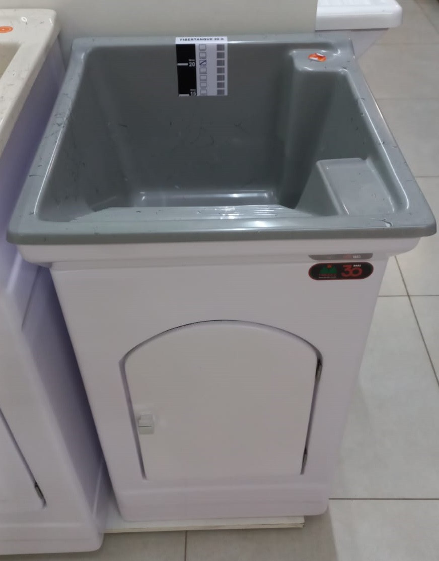 Tanque 20lt Granitado Cinza Fiberblu