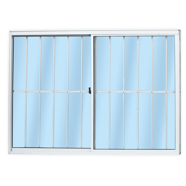 Jan Aluminio 1,00l X 1,00a V.i.correr C/grade (2fl Moveis) Branca Mgm