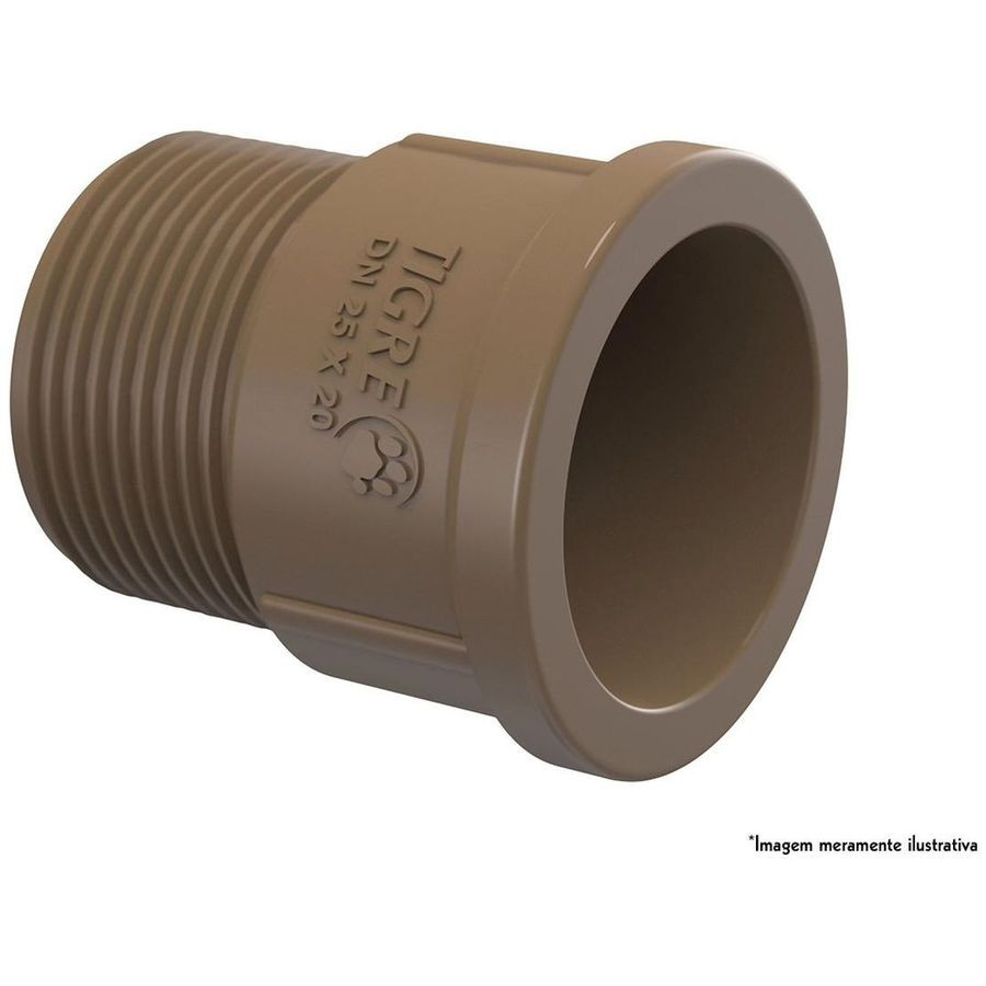 Adaptador Tigre Curto Soldável 025mm X 3/4" com 50 Peças