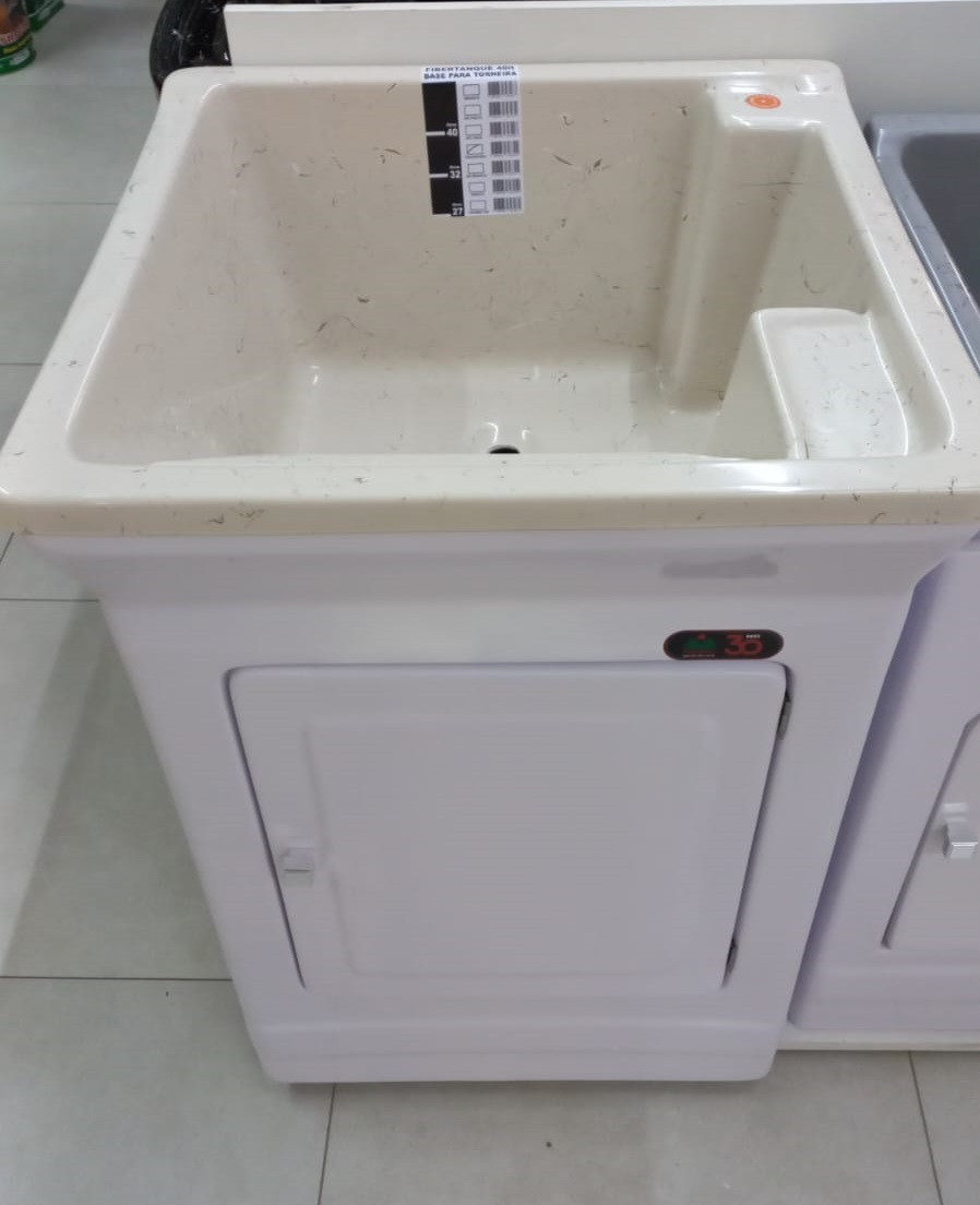 Tanque 40lt Travertino/chumbo Base P/torn Fiberblu