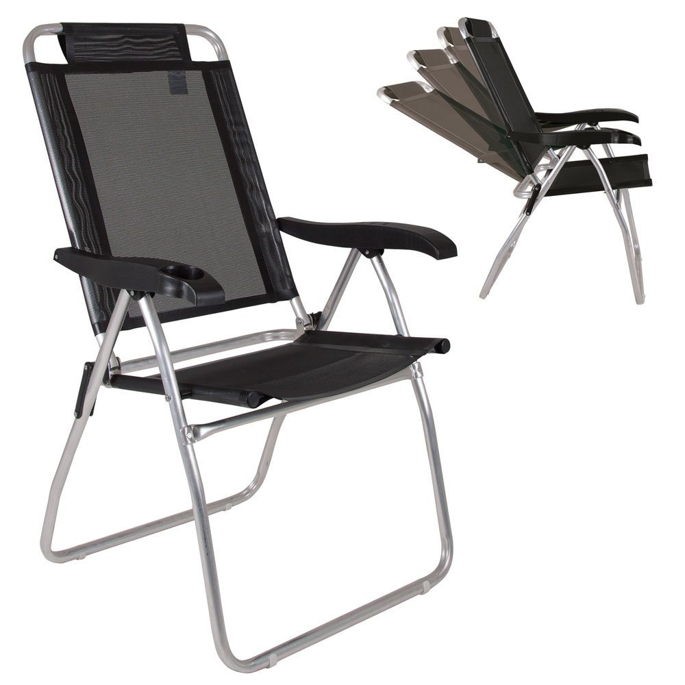 Cadeira Aluminio Boreal Preta 2166 Mor
