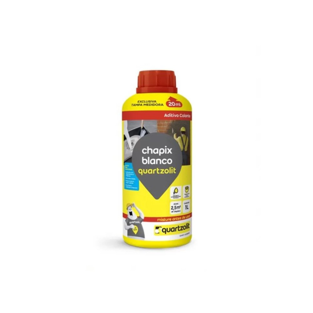 Aditivo Colante Chapix Blanco para Chapisco 1l Quartzolit Cor Branco