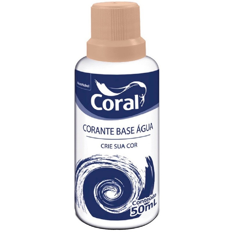 Corante Liquido água 50ml Coral Castanho