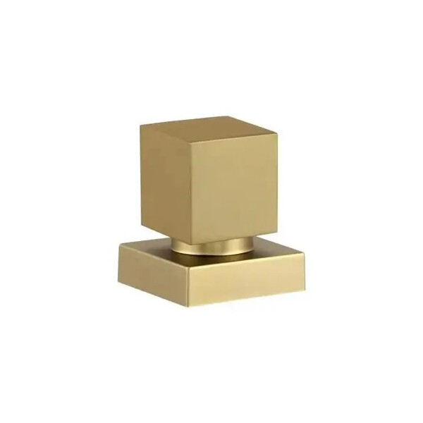 Acabamento P/ Registro Dourado Fosco Quadrado de Metal