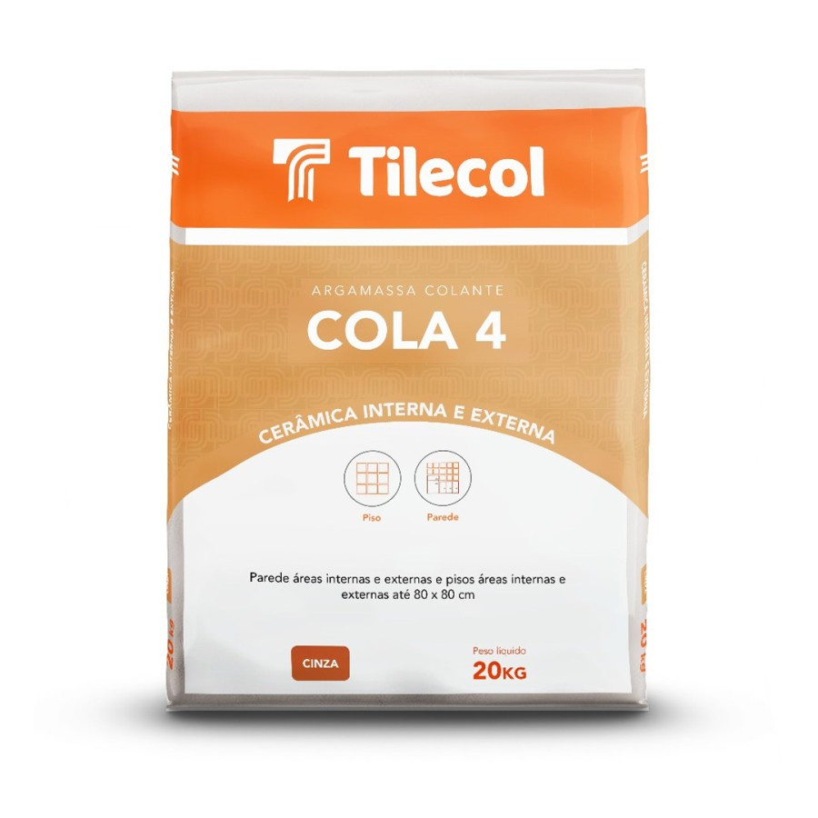 Argamassa Acii Interno e Externo Cinza Tilecol - 20kg