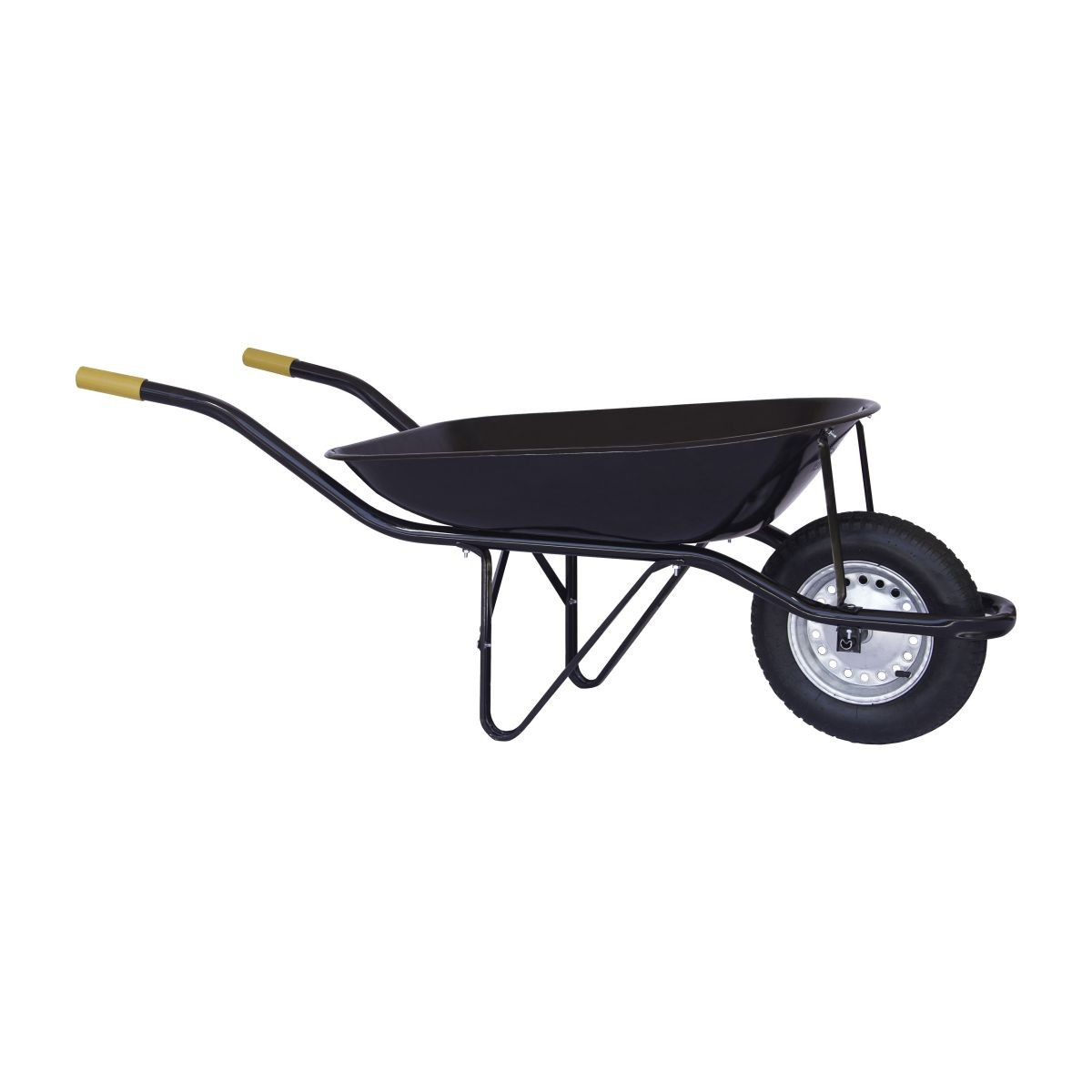 Carro de Mao Preto Caçamba Metalica 45l Pneu e Camera - Maestro