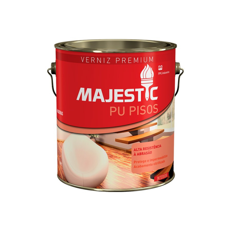Verniz Majestic Pu Pisos Brilhante Incolor - 3,6lt