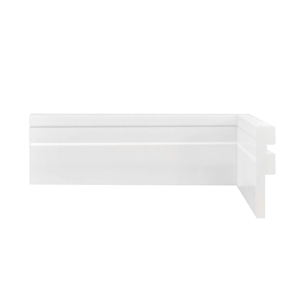 Rodape Bazze Frisado Pvc 10cmx15mm Branco
