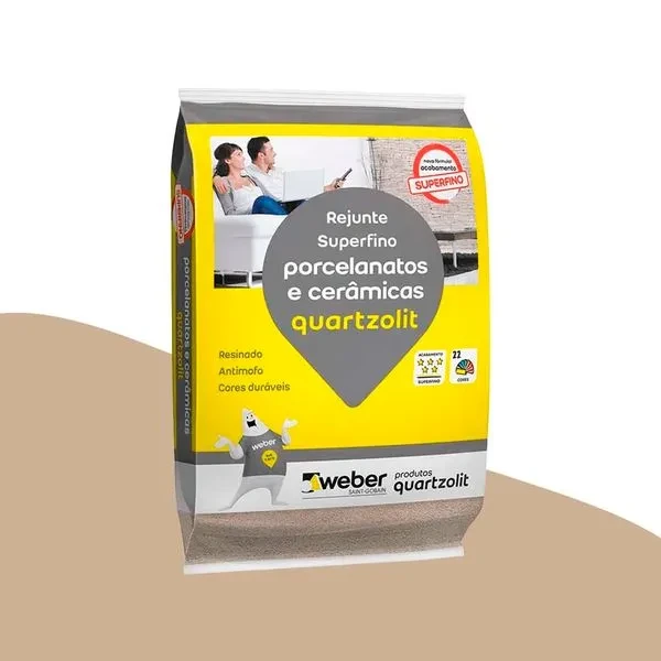Rejunte Quartzolit Porcelanatos e Cerâmicas 1kg - Kraft