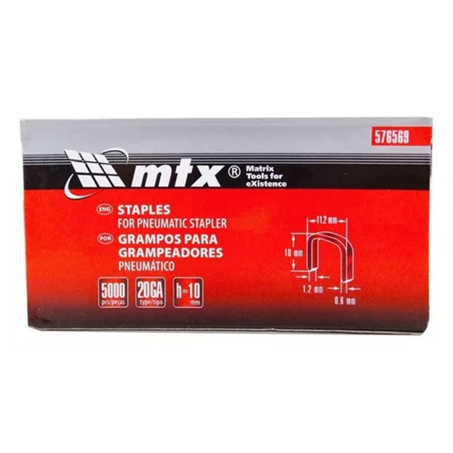 Caixa de Grampo para Grampeador 10mm com 5.000 Peças - Mtx