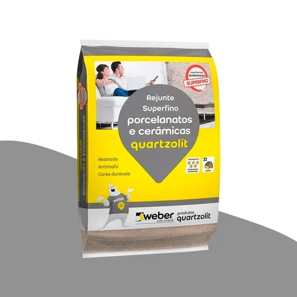Rejunte Quartzolit Porcelanatos e Cerâmicas 1kg - Cinza Artico