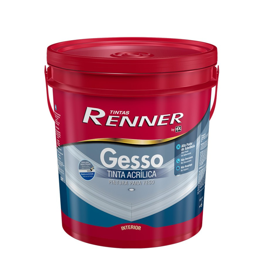Tinta Acrílica Renner P/gesso Drywall Branca - 18lt