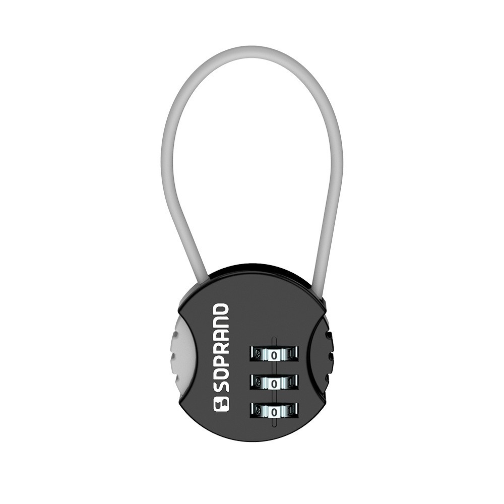 Cadeado de Zamac Segredo Soprano Preta - Z35