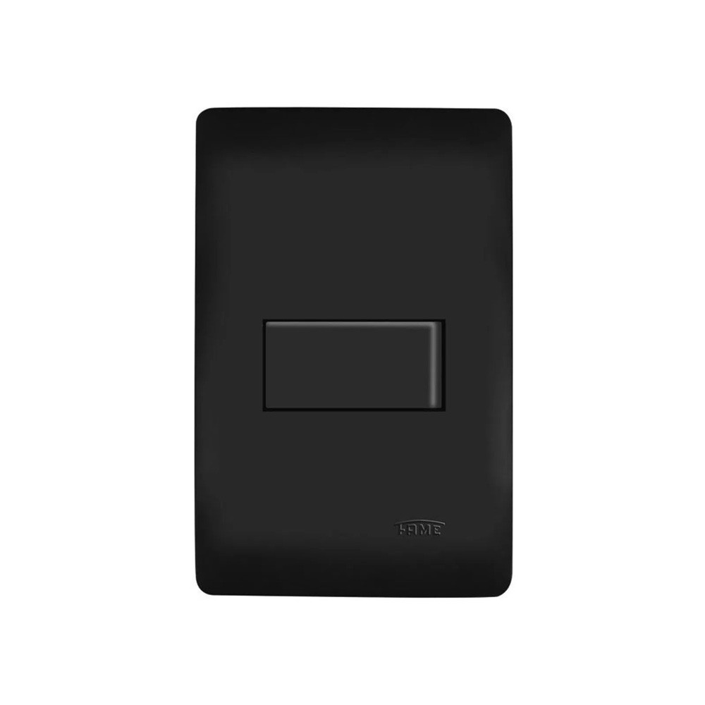 Interruptor Fame 1 Tecla Simples - 4046 Habitat Black
