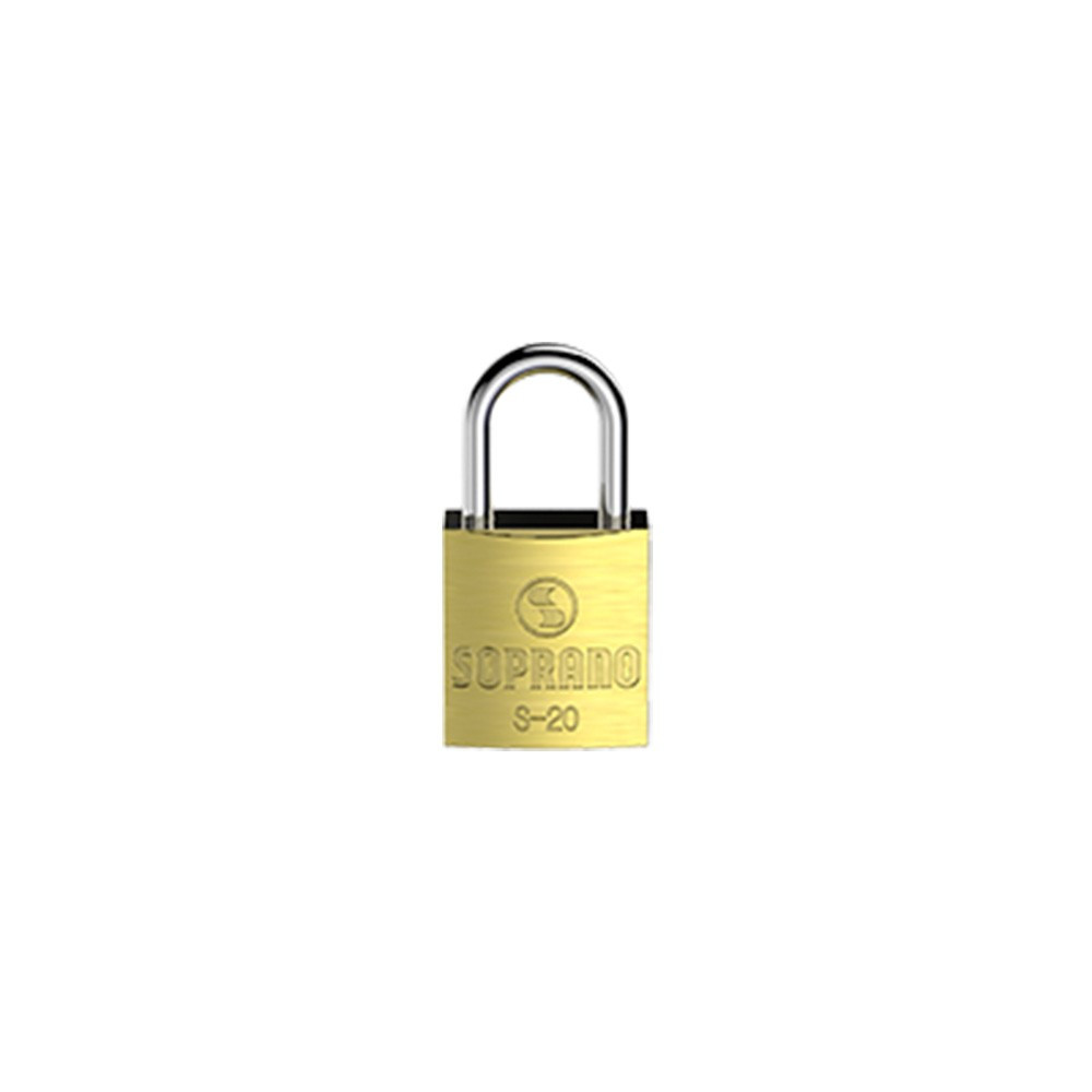 Cadeado de Zamac Latonado Soprano - 20mm