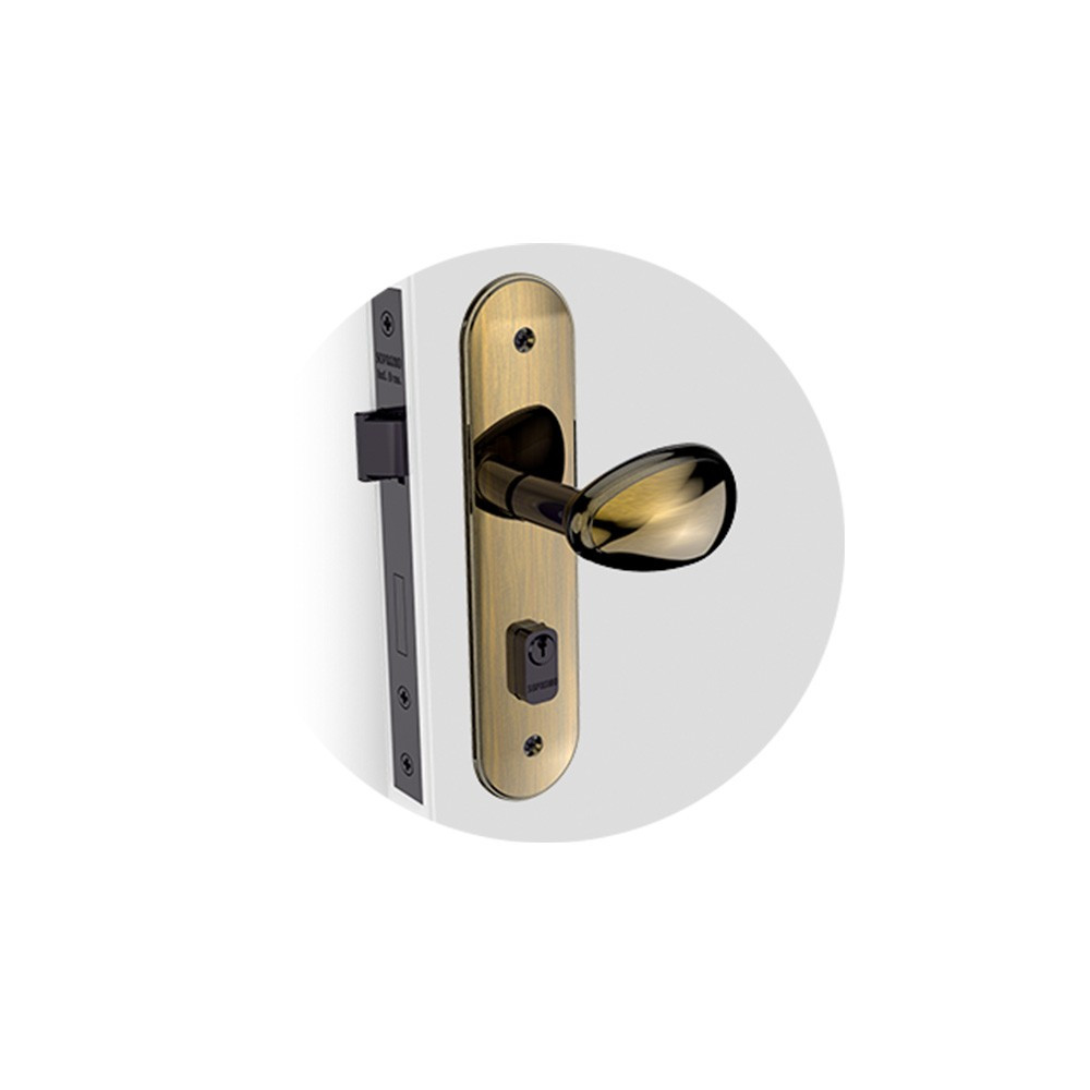 Fechadura Soprano Bora Golf Interna Ouro Velho (antique) - 0750.15