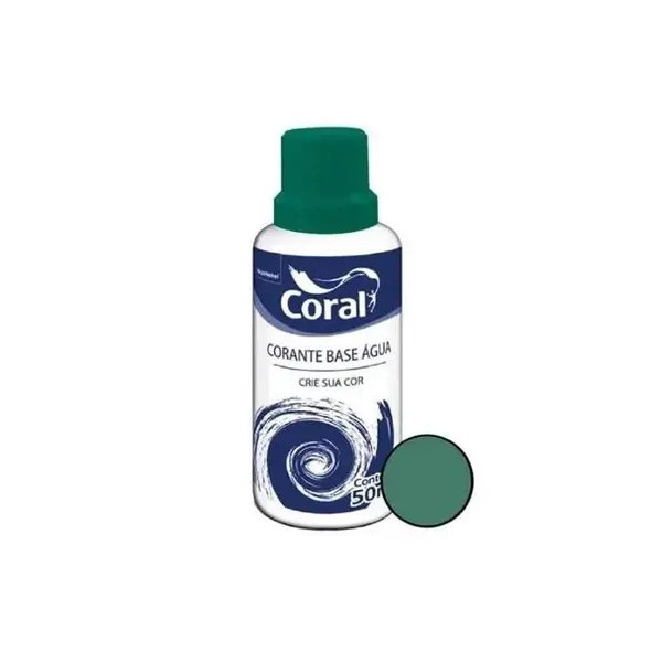 Corante Liquido água 50ml Coral Verde