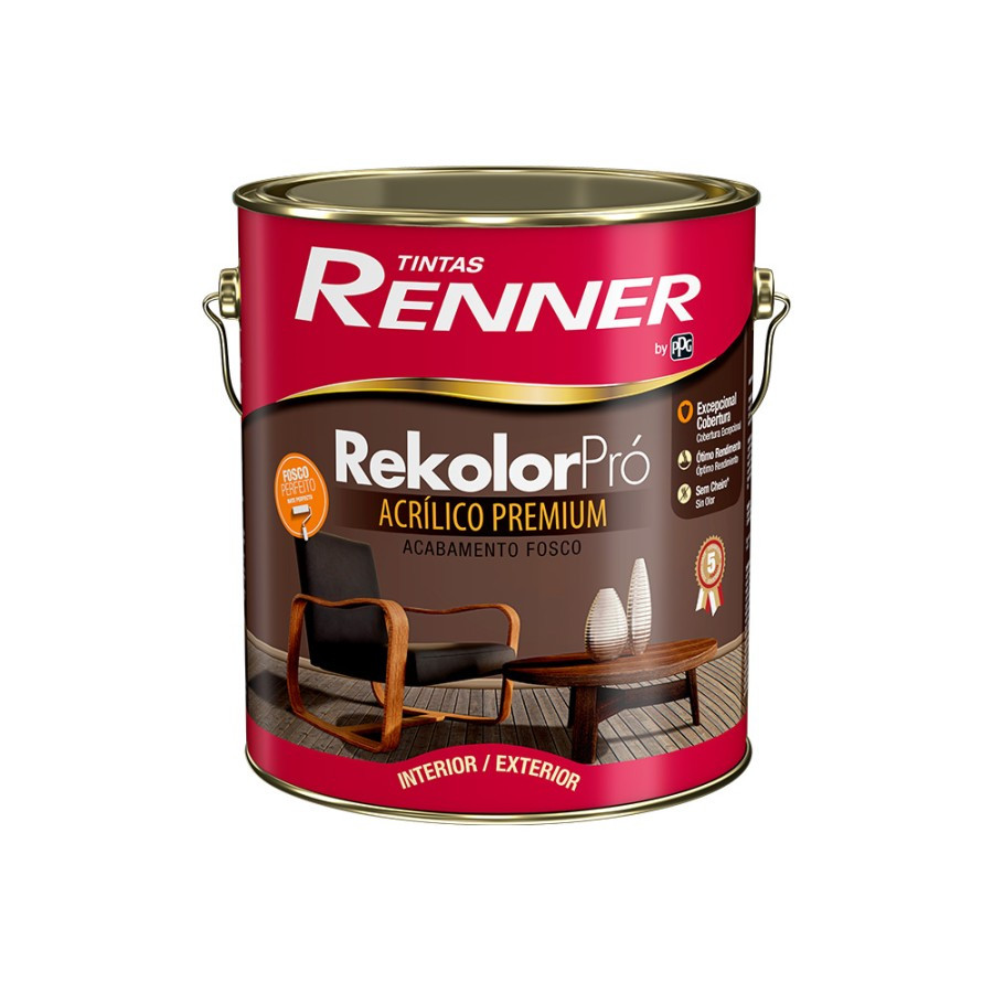 Tinta Rekolor Pro Renner Fosco Branco - 3,6lt