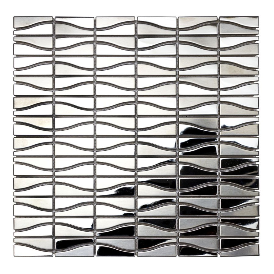 Pastilha Luzzo Jazz Wav Silver - 30x30cm