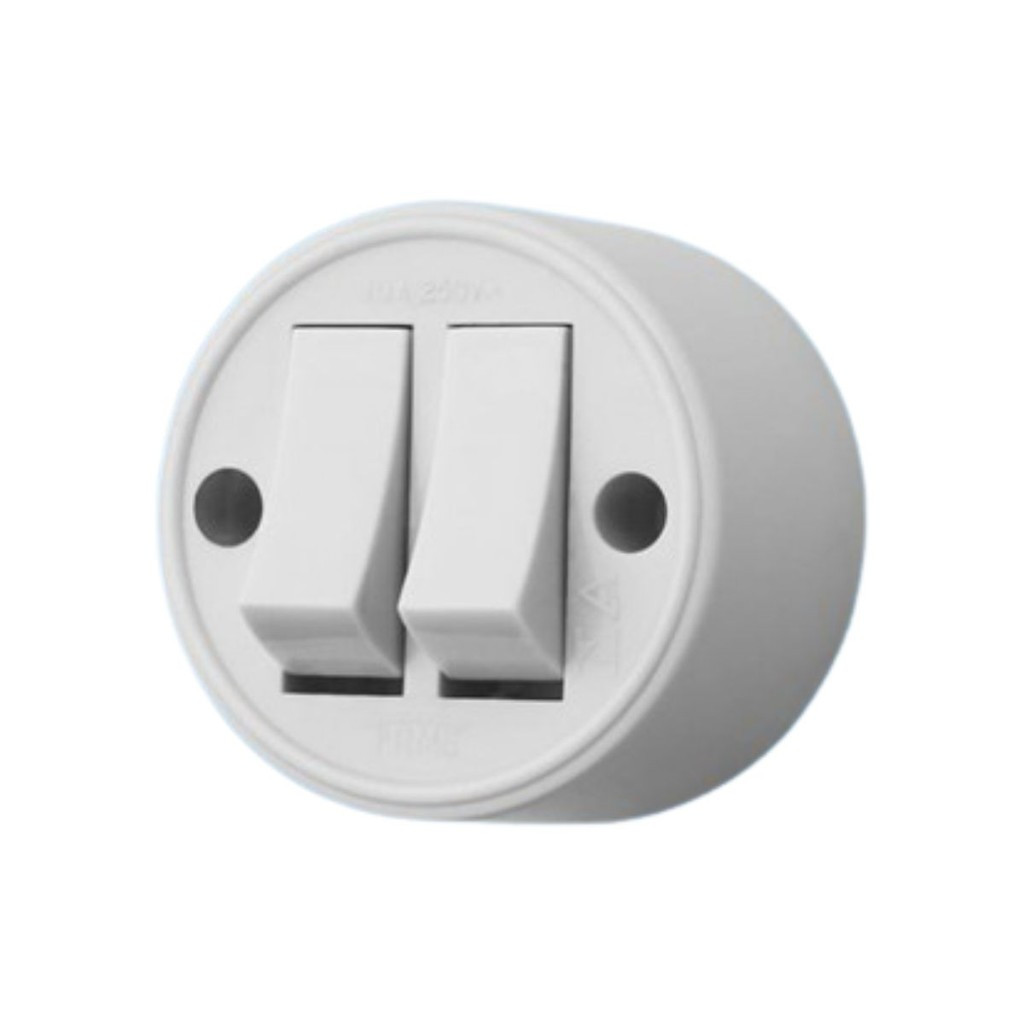 Interruptor Simples - 2 Teclas - 10a/250v - Cinza - Sobrepor