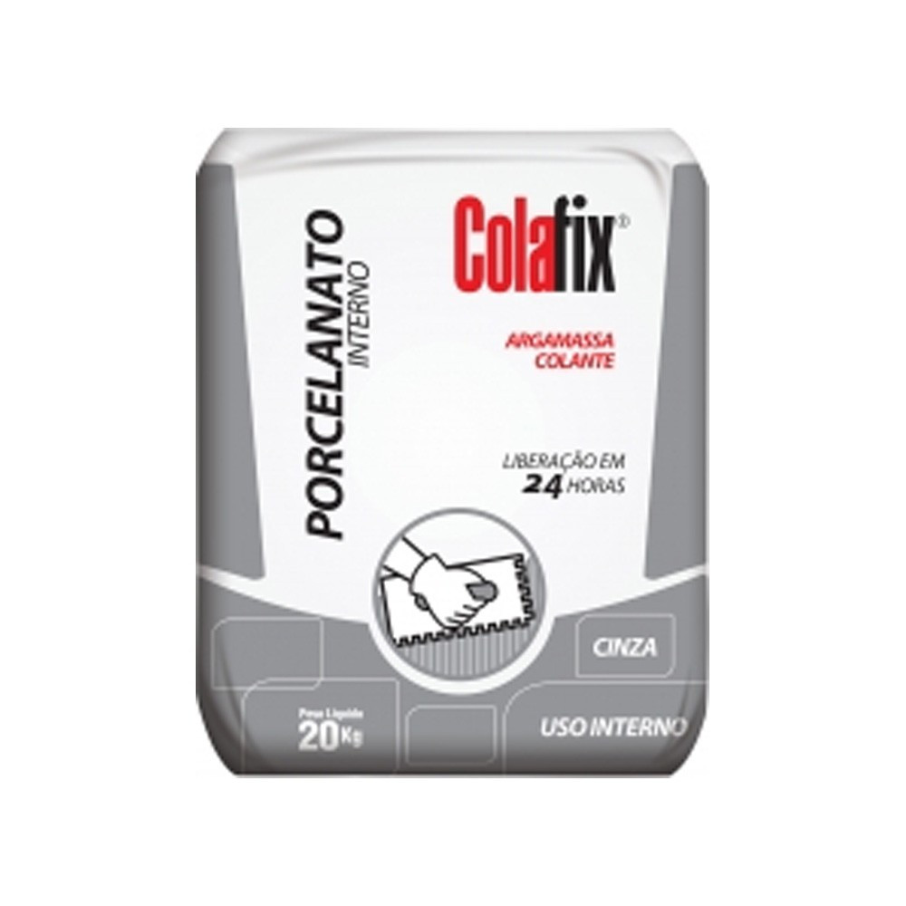 Argamassa Colante Colafix Porcelanato Interno Cinza - 20kg