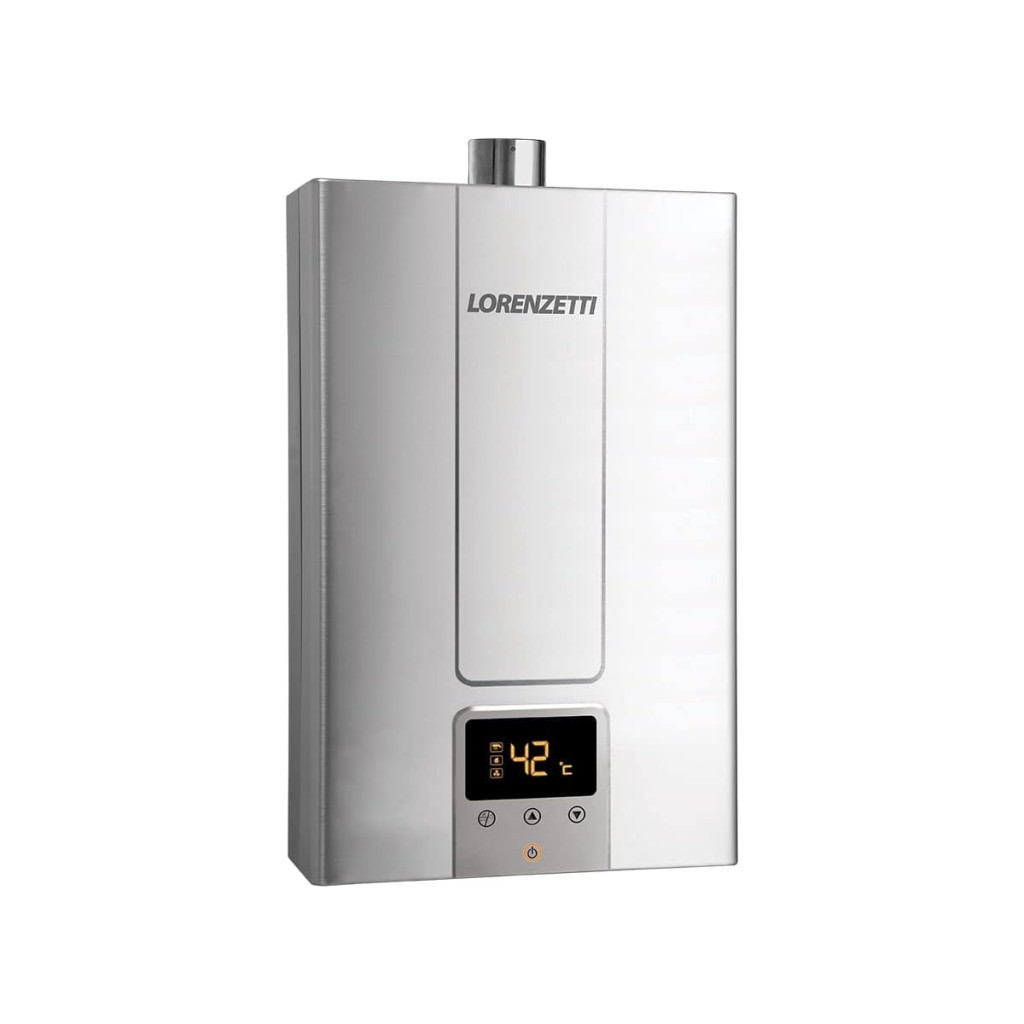 Aquecedor de água a Gás Lz 2000 De-i Glp Digital 20 L/min, Inox, Lorenzetti