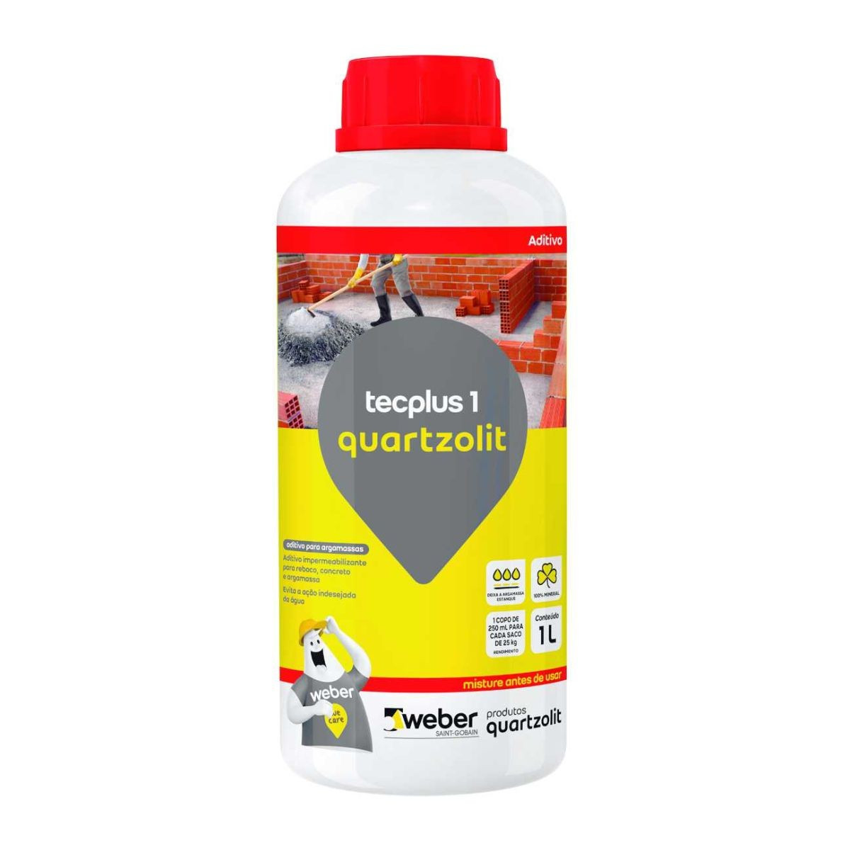 Impermeabilizante Contra Umidade Quartzolit Tecplus 1 - 1lt