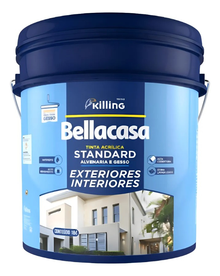 Acril. Killing Bellacasa Standard Semibrilho Branco 18 L