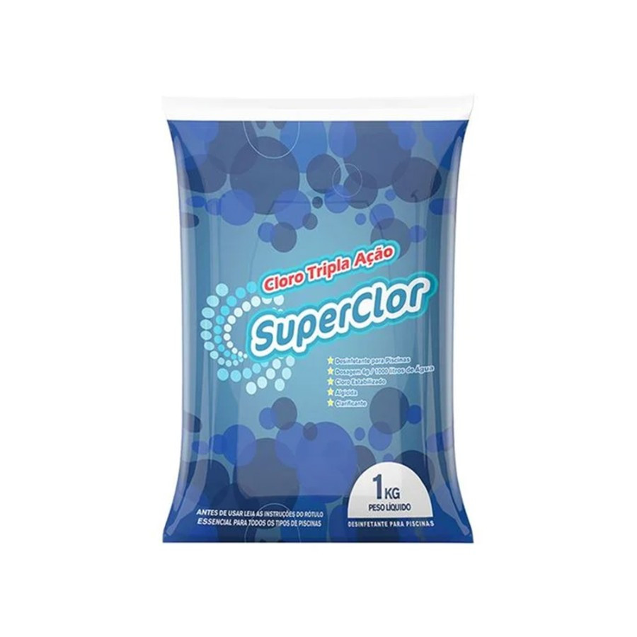 Clorup Superclor 1kg Multi Ação 3 em 1 Cloro para Piscinas