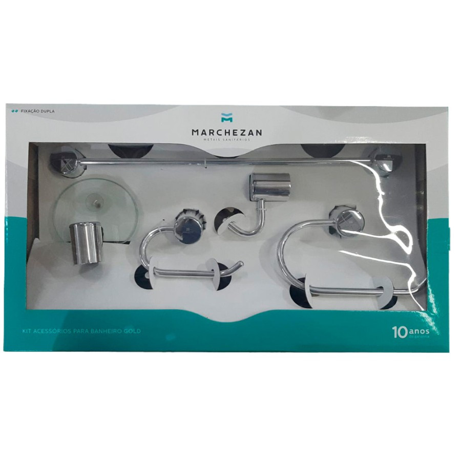 Kit Acessórios Marchezan Gold Anodizado - 5 Peças