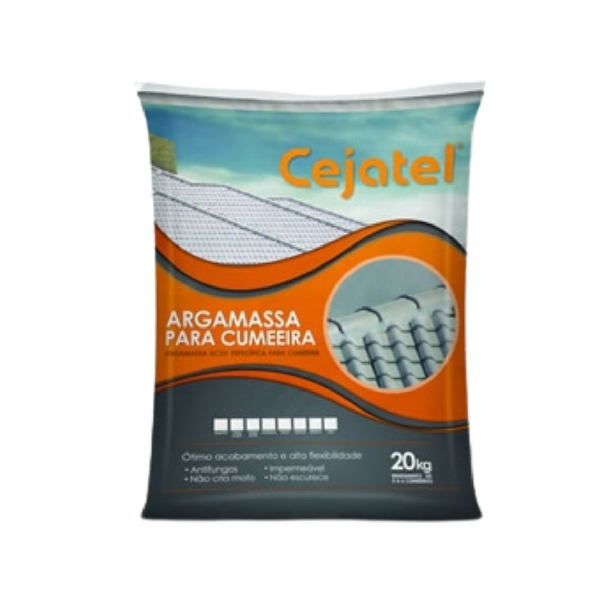 Argamassa de Cumeeira Cinza Cejatel