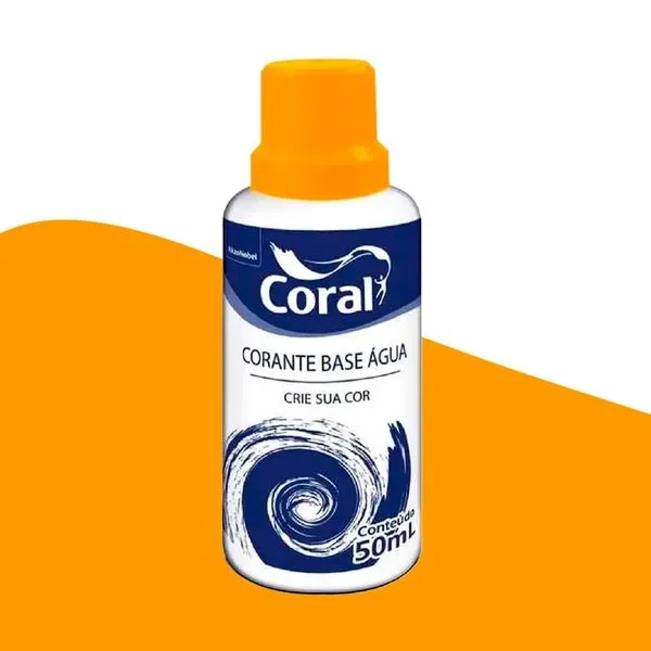 Corante Liquido água 50ml Coral Amarelo
